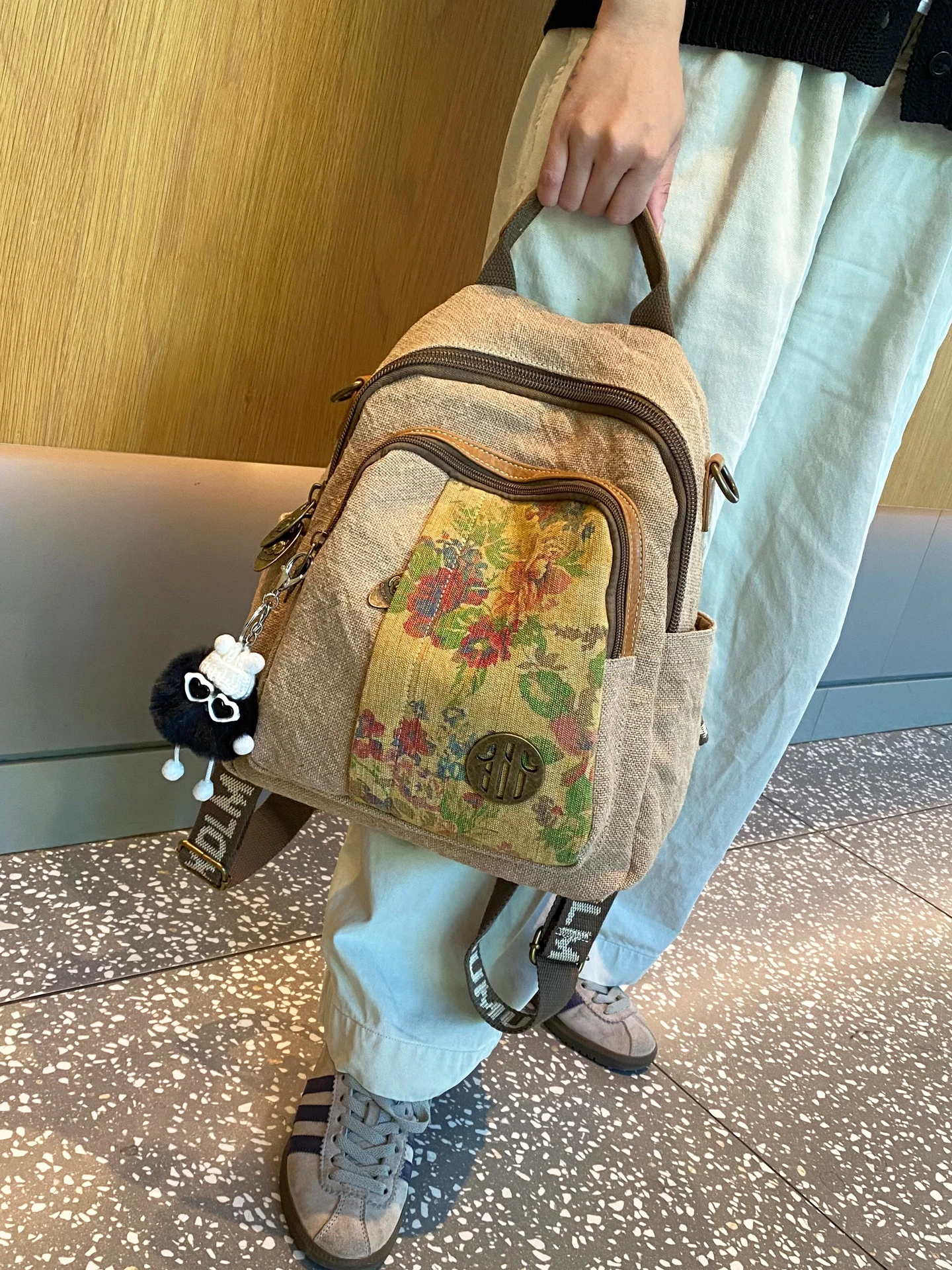 Casual Women's Backpack Retro Floral Print Mochilas Mujer Female Shoulder Bag  Trend 2025 Brand Sac A Dos Femme