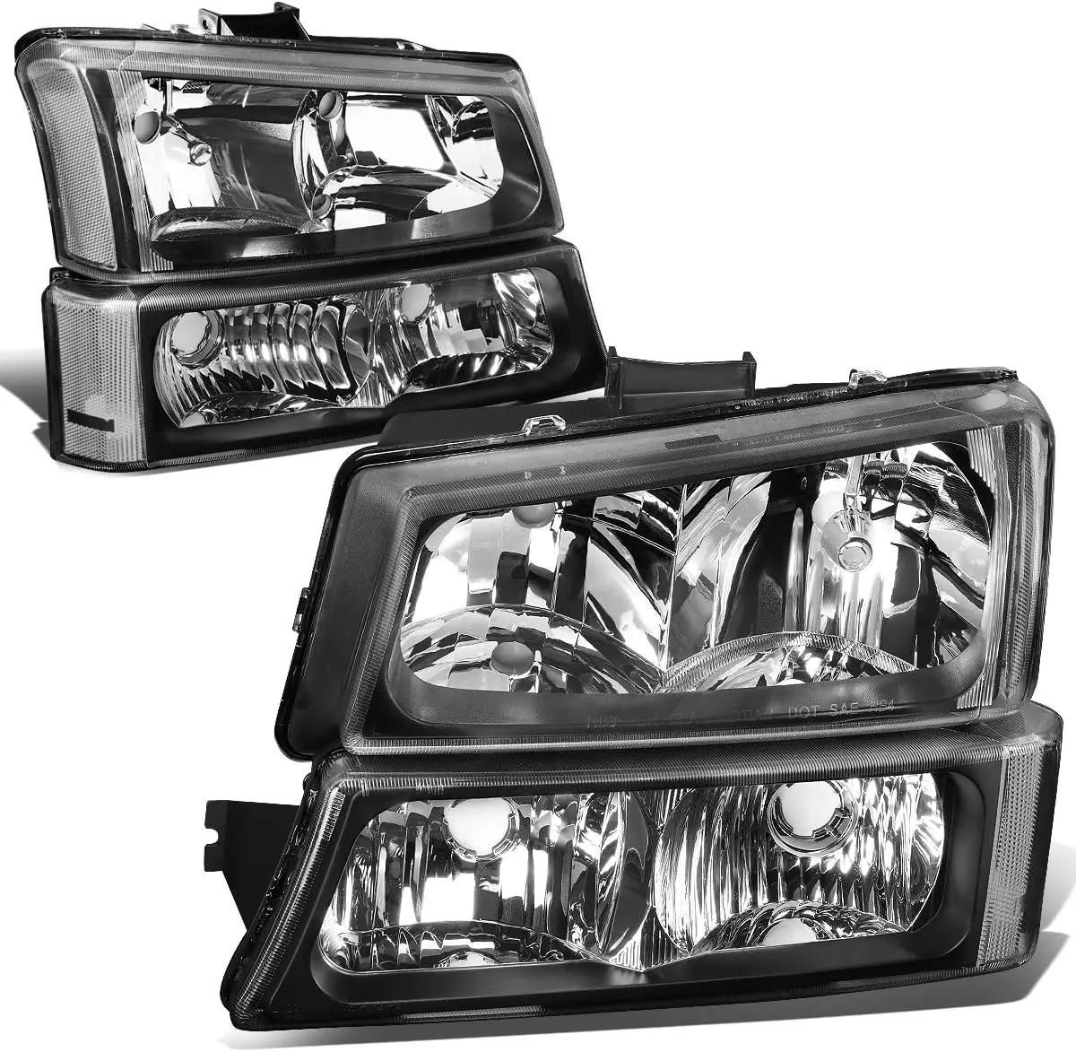 

Headlight Assembly Compatible with 2003-2006 Chevy Silverado 1500 2500 3500 1500 HD 2500 HD Avalanche 1500 2500