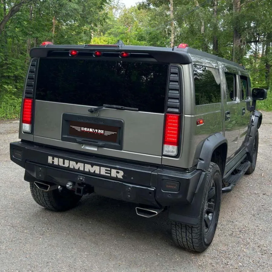 Rear Spoiler For Hummer H2 2003-2009 SUV Models Fiberglass Material Spoiler Car Exterior Parts Body Kit