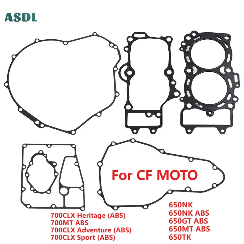 

Motorcycle Engine Full Cylinder Gasket Covers For CF MOTO 650NK 650 NK 650GT 650MT 650TK 700MT 700CLX Heritage Adventure Sport