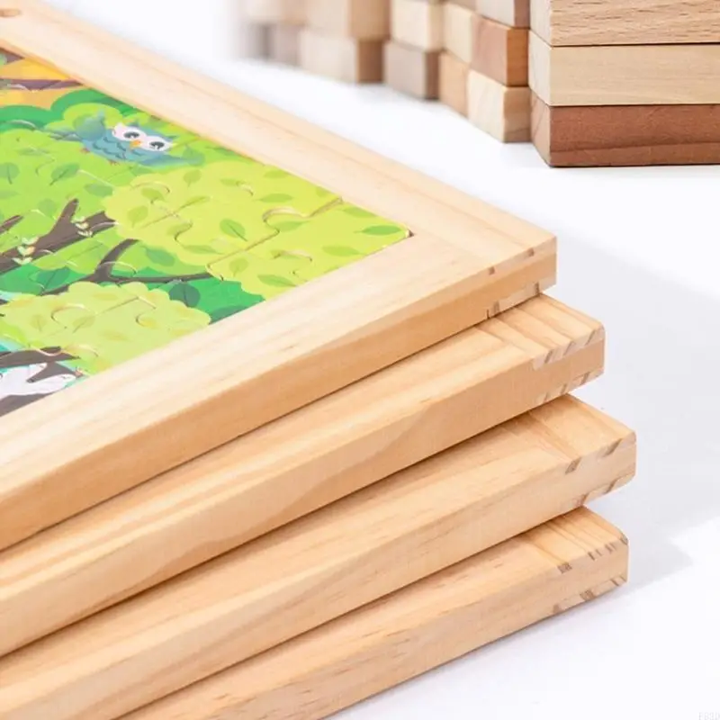 F62D Wooden Puzzle Toy for Children Cartoon Temat Gra planszowa Edukacyjna Puzzle Rewell Puzzle Preschooler Kids Favor