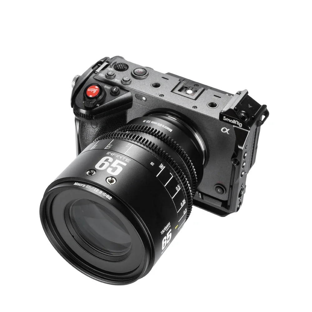 7artisans 65mm T2.9 2X Macro Cine Lens Full Frame Manual Focus Camera Lens for Filmmaking compatible with Sony E Nikon Z Canon R