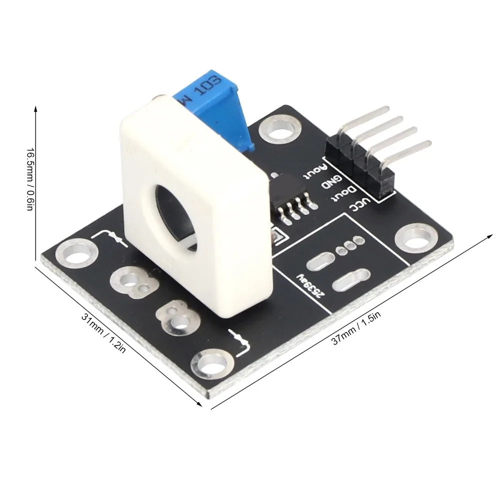 WCS1700 70A Current Detection Sensor Module DC 5V Adjustable Hall Current Sensor Short Circuit Overcurrent Protection