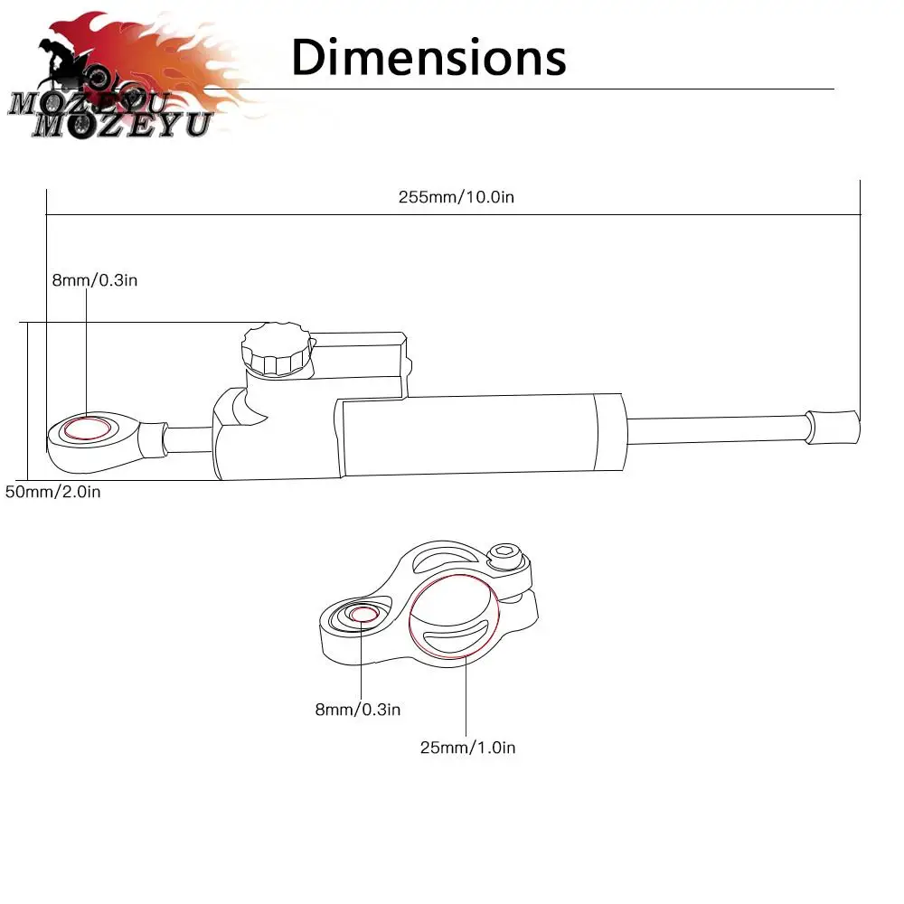 Motorcycles Adjustable Steering Stabilize Damper For 1190 AdventuRe/R 2013-2016 1290 SupeR  R/GT 14-17 200 /RC200