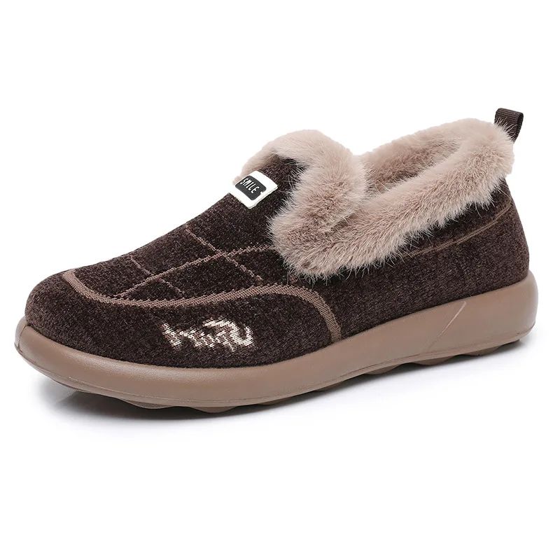 2025 جديد الشتاء المرأة أفخم الأحذية الدافئة لينة عدم الانزلاق مقاومة للاهتراء القطن أحذية بوت قصيرة مريحة أمي الأحذية #4