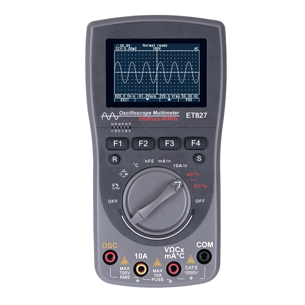 Oscilloscope multimeter two-in-one TOOLTOP ET827 200MS/S sampling rate 40MHZ bandwidth