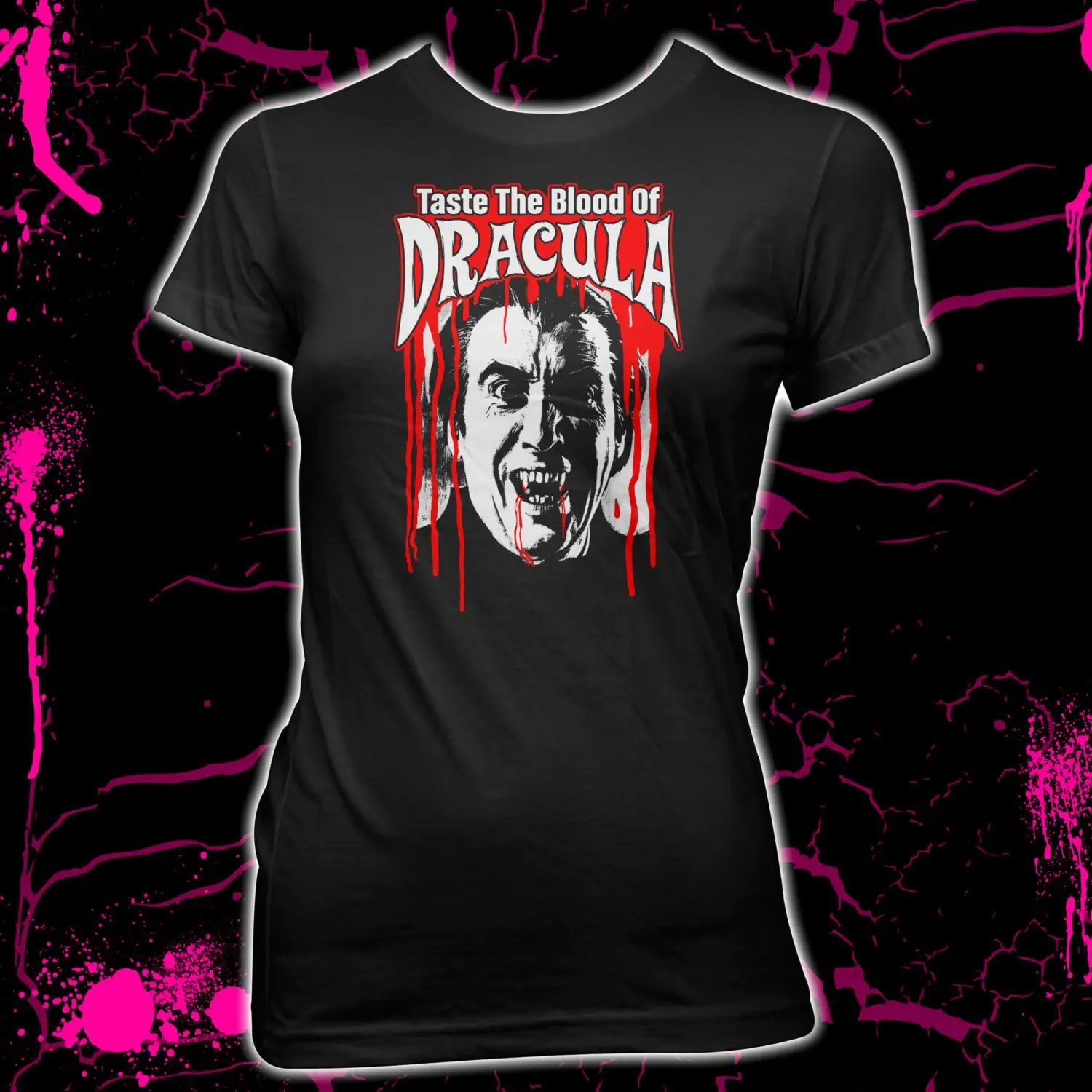 Taste The Blood Of Dracula Christopher Lee Pre shrunk hand screned 100 cotton t shirt