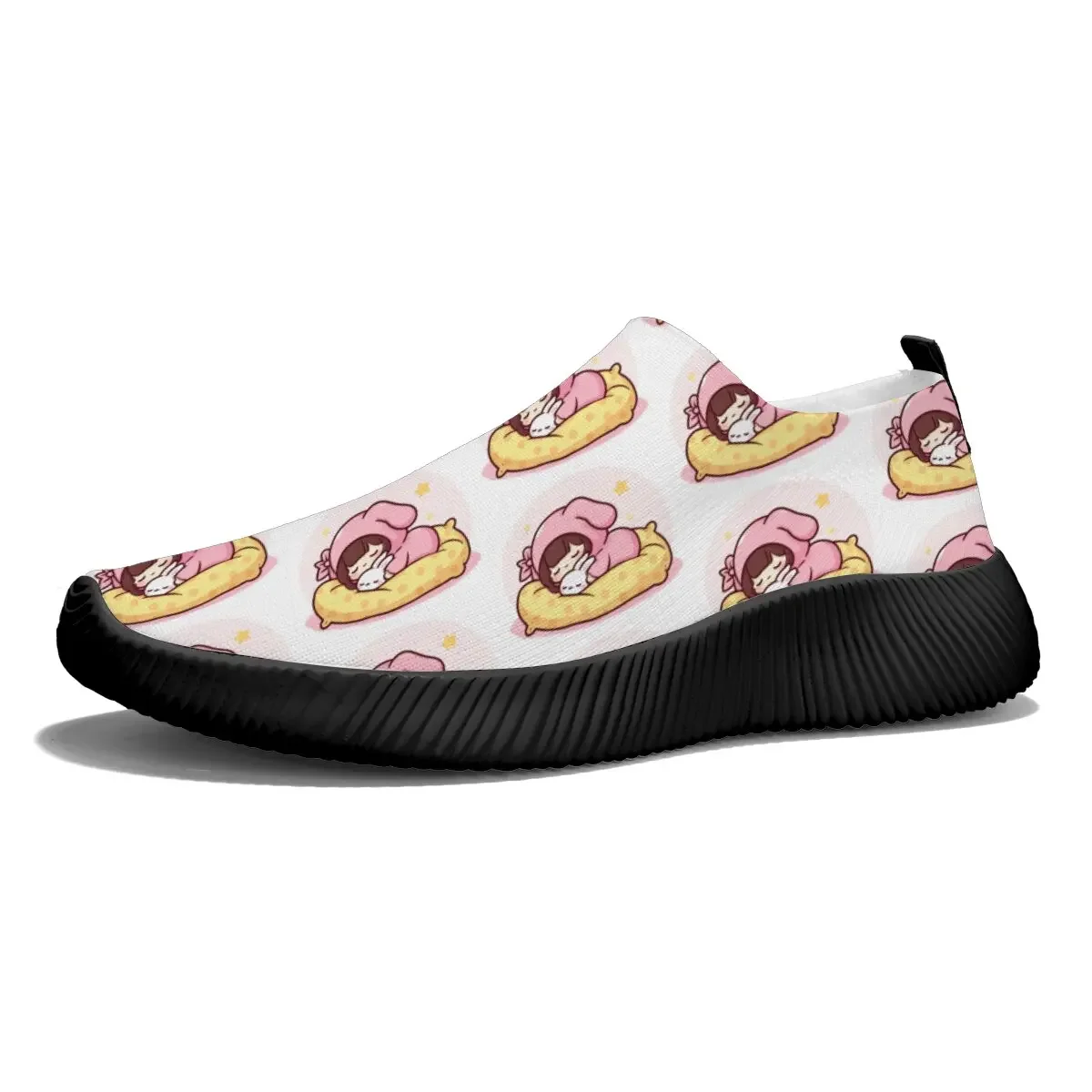 Мужская повседневная обувь, большие стильные сетчатые дышащие двухцветные легкие летние туфли на мягкой подошве с мультяшным принтом на шнуровке на плоской подошве