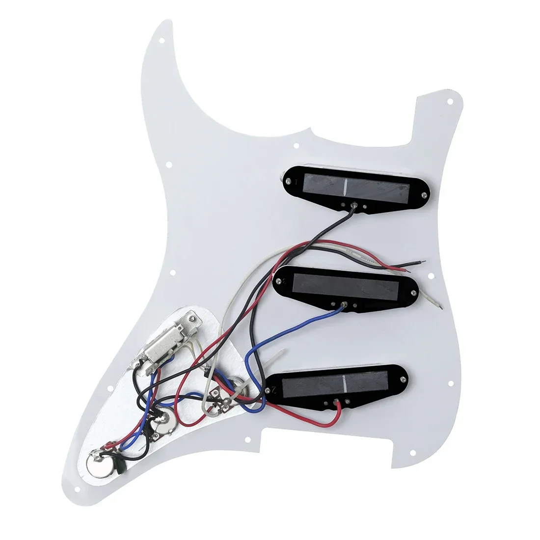 2Pcs ST Electric Guitar Guard Three Single Pickup Panel White Black 6 Hole Single Coil Pickups Pickguard Guitar Accessories