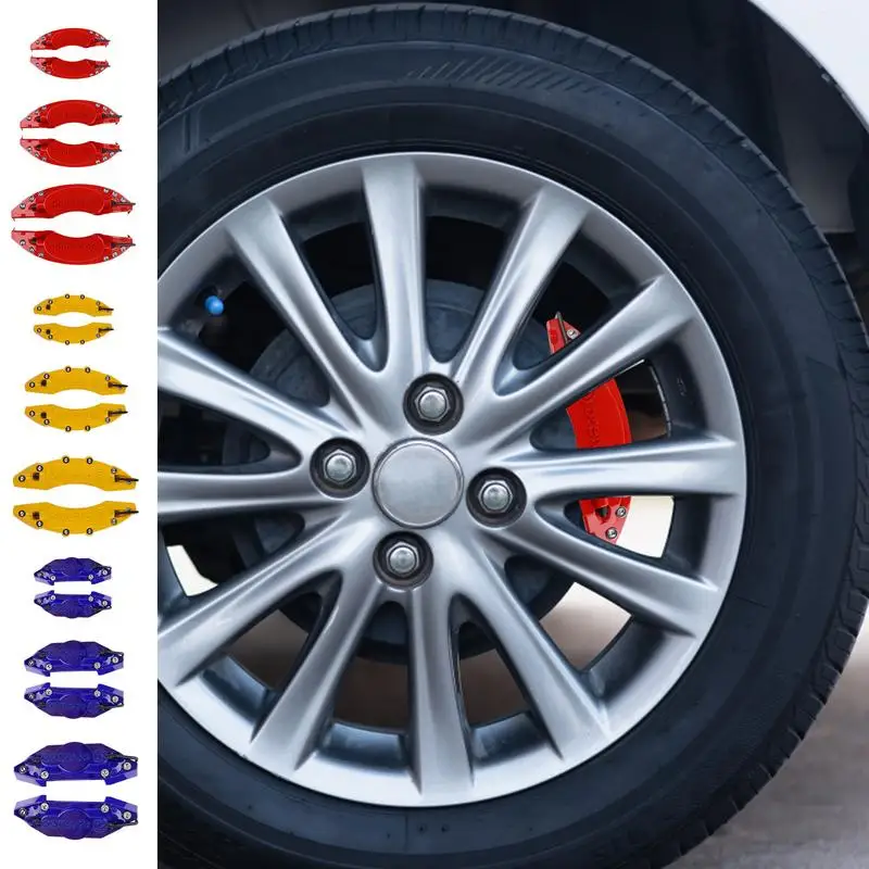 Car Caliper Cover 1 Pair Auto Brake Caliper Covers Wheel Hub Brake Decorative Cover Wheel Parts Vehicle Accessories