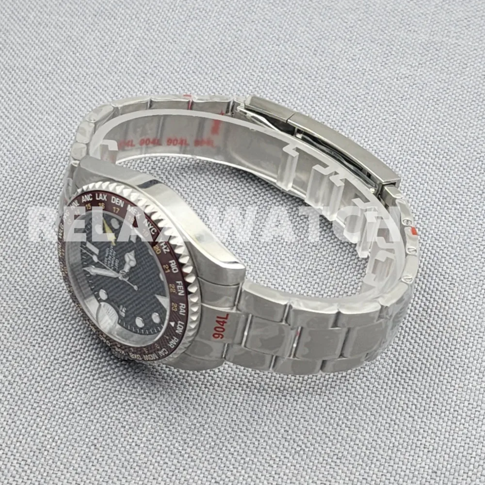 Часы из нержавеющей стали с сапфировым стеклом, 40 мм