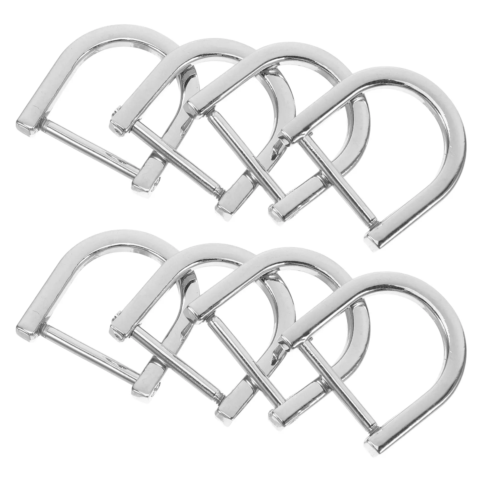 

8pcs D Screw Backpack Secure Fastening Purse for Bags Purse Shape Backpack Keychain D Ring For Keychain Metal Hardware