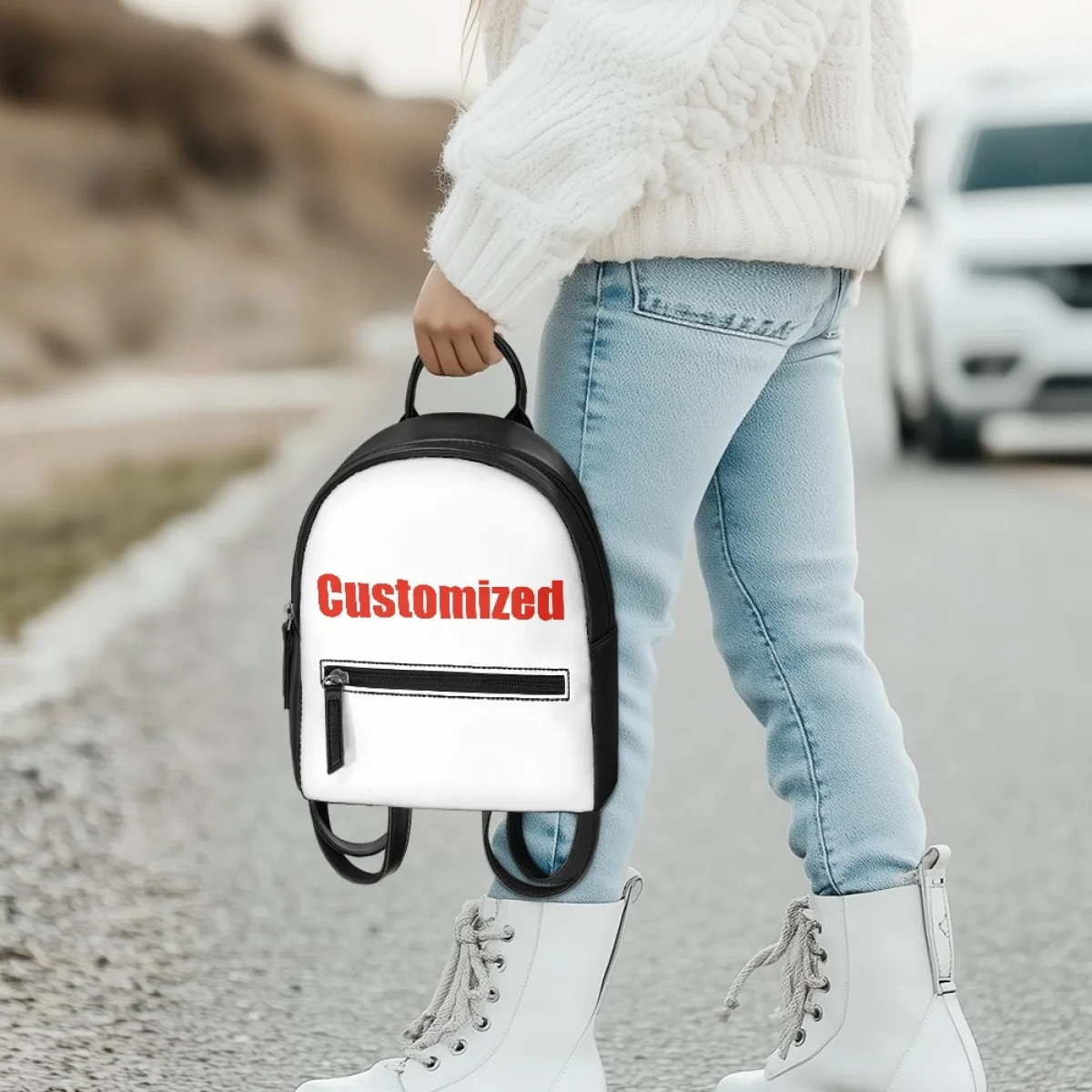 KPop Demon Hunters Custom Mini Small Backpack Purse Carter Schoolbags Double Shoulder Bag Mini Daypack Leather Travel Bag