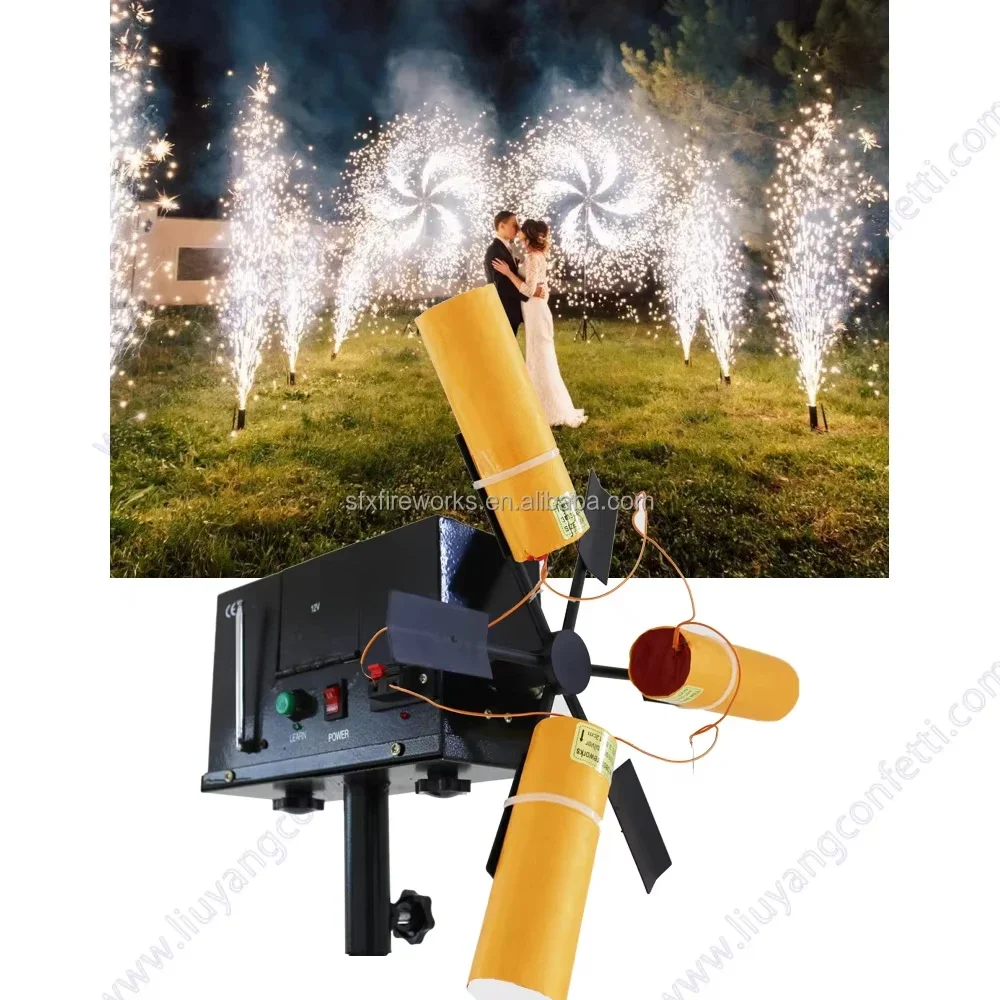 

Handheld Cold Spark Machine Pyro Fountain Wheels Stage Firing System for Parties Celebrations for Weddings Special Occasions