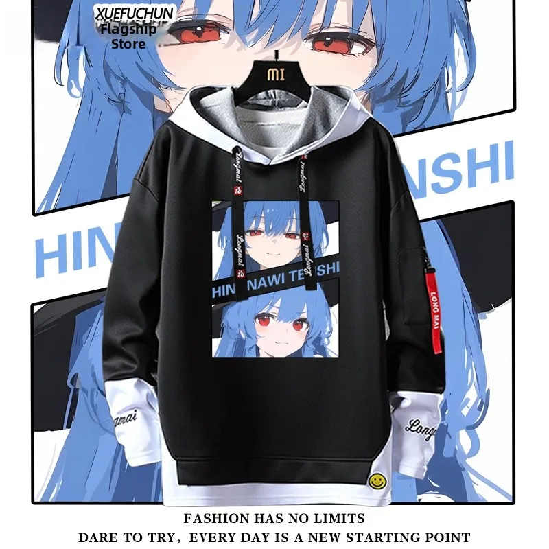 

ex Loose Fit Hoodie Sweatirt Byobu Name Ju Emperor Eastern Project Autumn Winter Casual Outerwear Cotton Polyester Blend