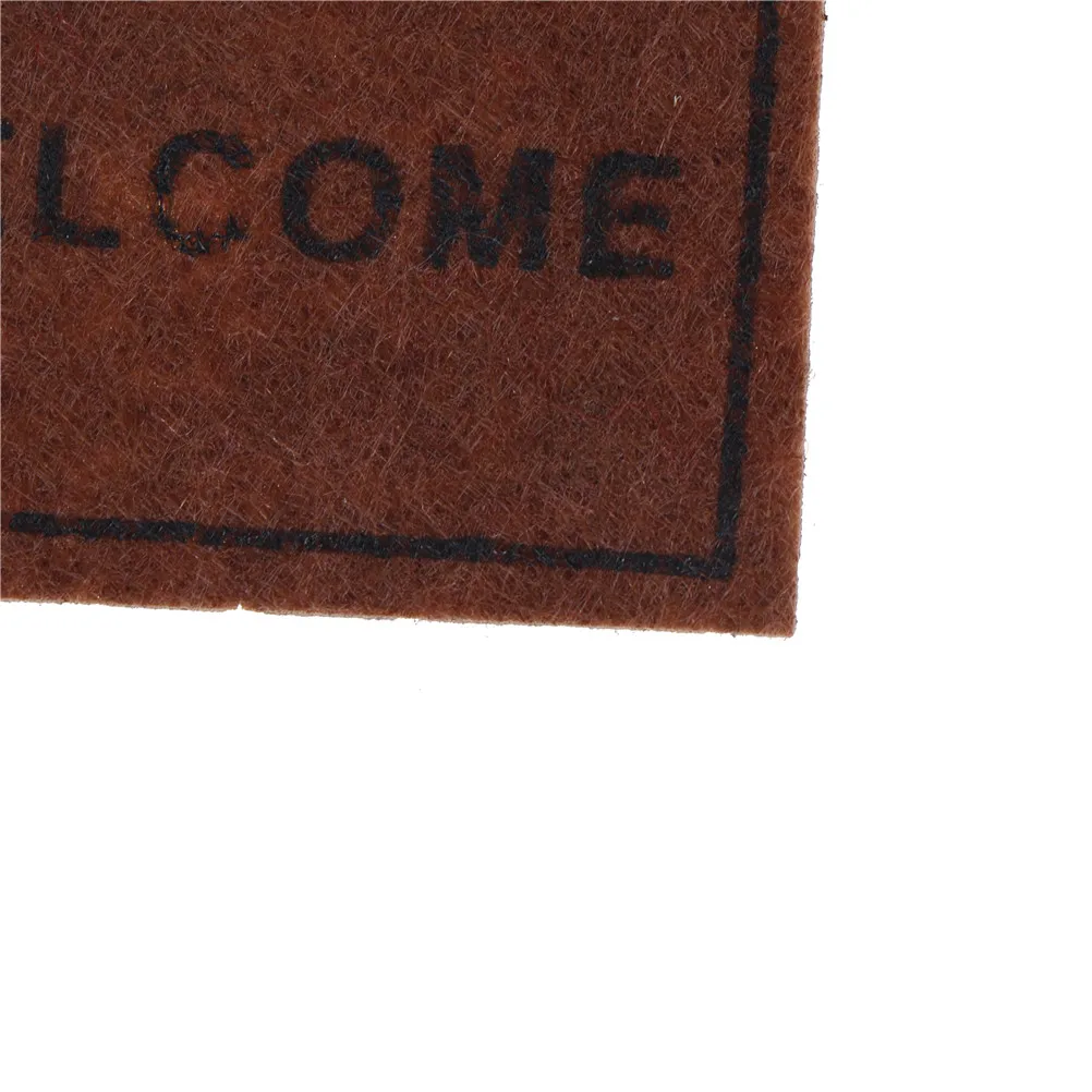 1Pc ドールハウス ミニチュア ウェルカム フロアマット ミニカーペット ラグ ドールハウス デコレーション アクセサリー-おもちゃ