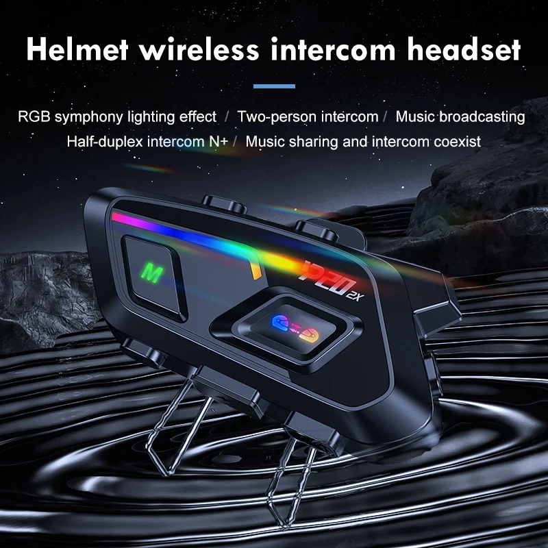 

Гарнитуры для мотоциклетного шлема, наушники BT 6,0 500 м, полудуплексный домофон, без ограничения, громкая связь для гонщиков с микрофоном-редуктором