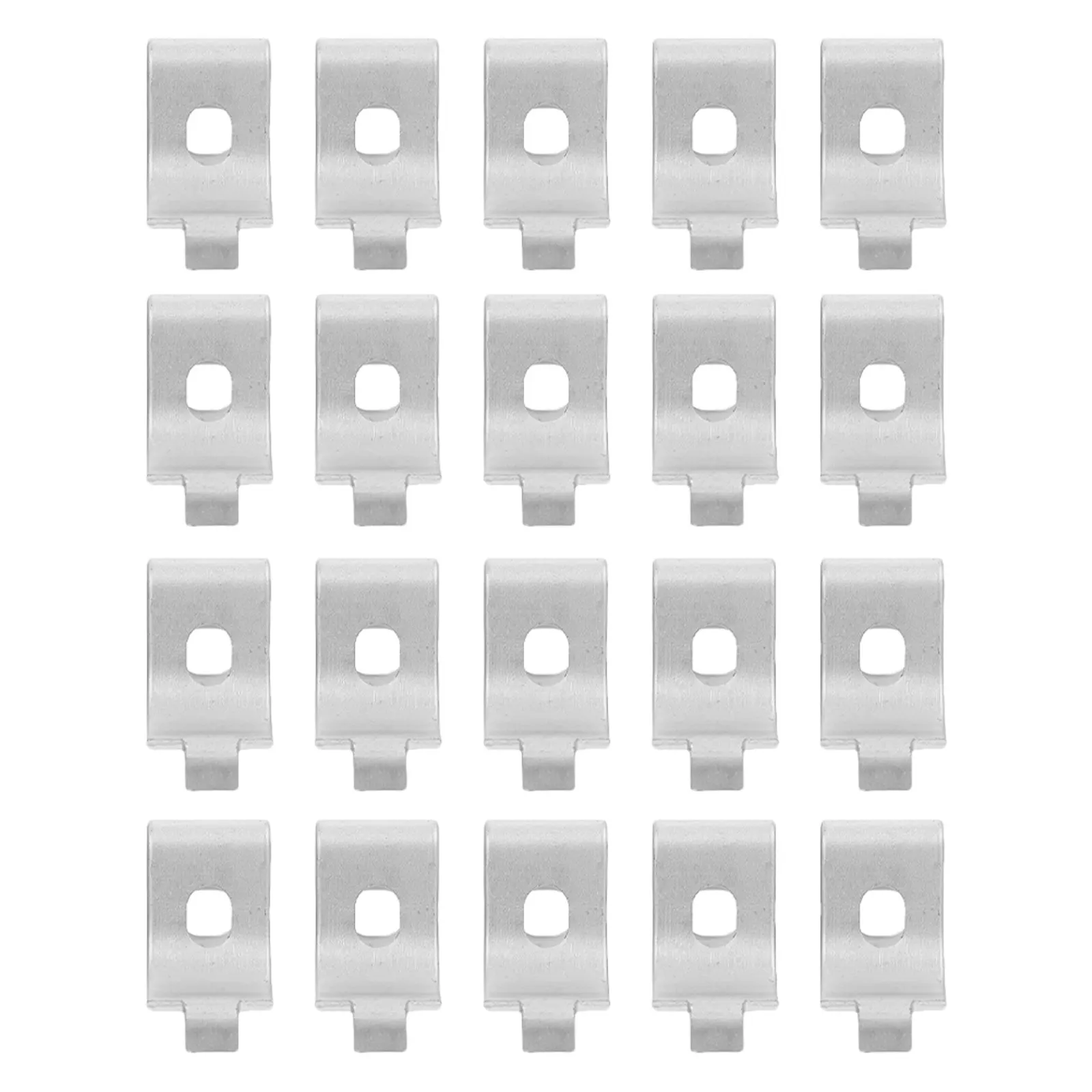 20Pcs Aluminum Alloy Shelf Clips Heavy Duty Metal Shelving Brackets Adjustable Shelf Support Clip for Supermarket Garage Tool