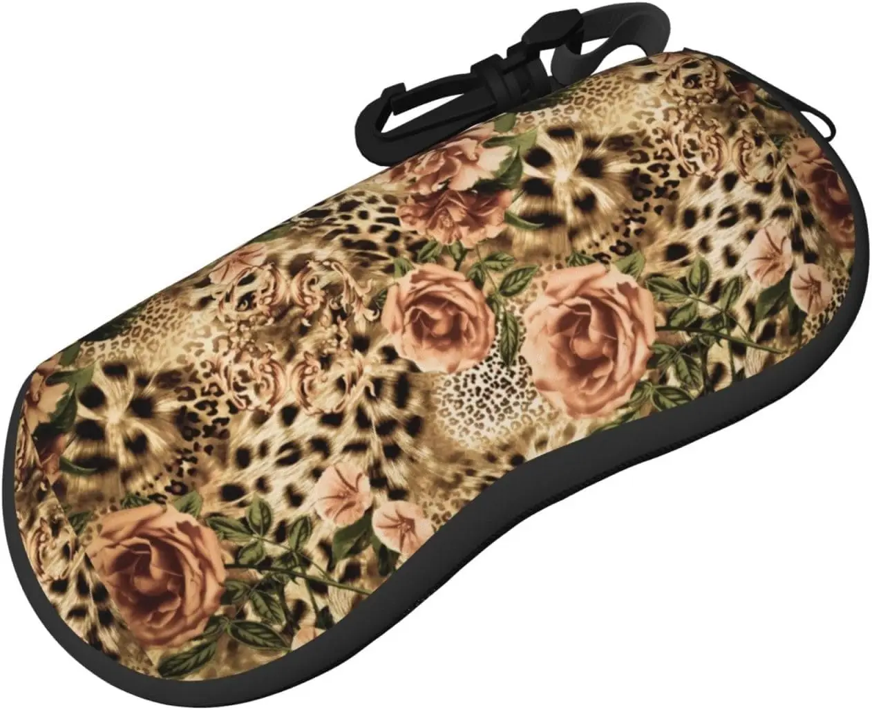 Stone Blue Gold Marble Stylish Glasses Case,Sunglasses Case - Oversized, Zipper Closure, Trendy Print Design