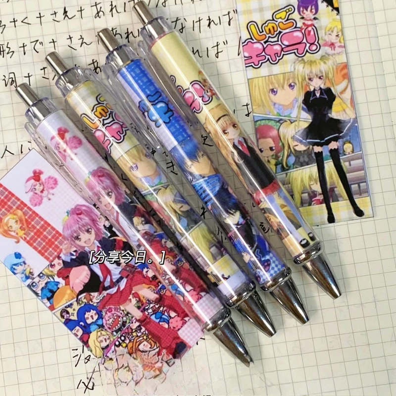 

2PCS Yume Hinamori Utau Tsukiyomi Kuroda Iori Popular Anime Two-dimensional Peripheral Black Gel Pen Student Stationery Gifts