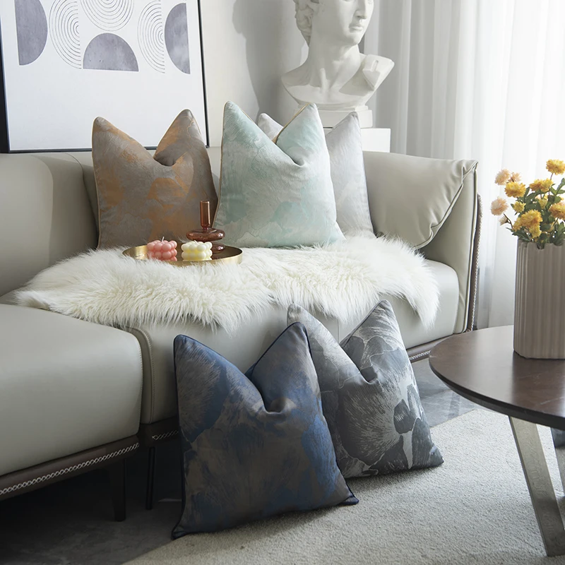 Design Luxury Sofa Cushion Cover Ginkgo Leaf Print Pillow Cover for Home Hotel Sofa Bedroom Decoration 30x50 45x45 50x50 60x60cm