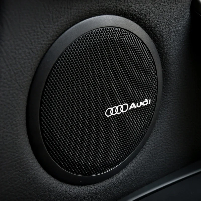 سيارة الصوت تزيين ثلاثية الأبعاد الألومنيوم شعار شارة ملصق مائي اكسسوارات لأودي سلاين كواترو RS A3 A4 B8 8P 8V B6 A5 A6 C7 Q5 B9 #5
