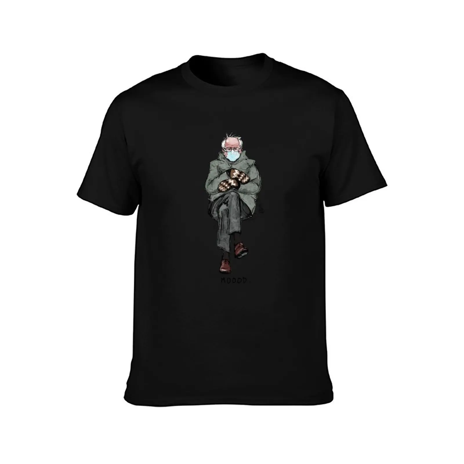 MOOOD (Bernie Sanders sitting peacefully) T-Shirt Mechanic Work Tee Shirt T-Shirt