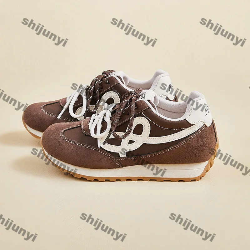 

Height Increase Hard Wearing Women Platform Sneakers Non Slip Summer New Arrivals Casual Running Shoes Lace-up Round Toe Flats