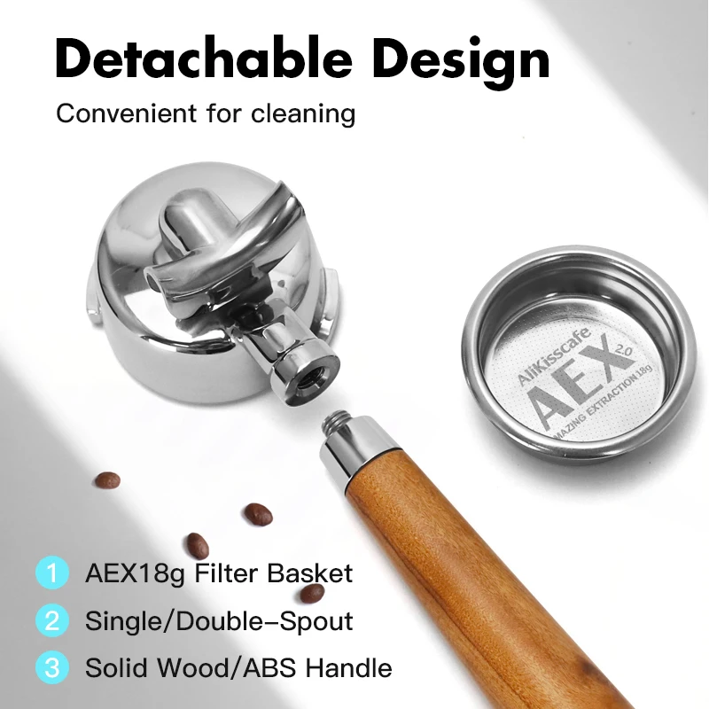 AliKisscafe 58MM Coffee Portafilter For GAGGIA Classic Pro Double Spout Shot Espresso Machine Accessories Maker Barista Tools
