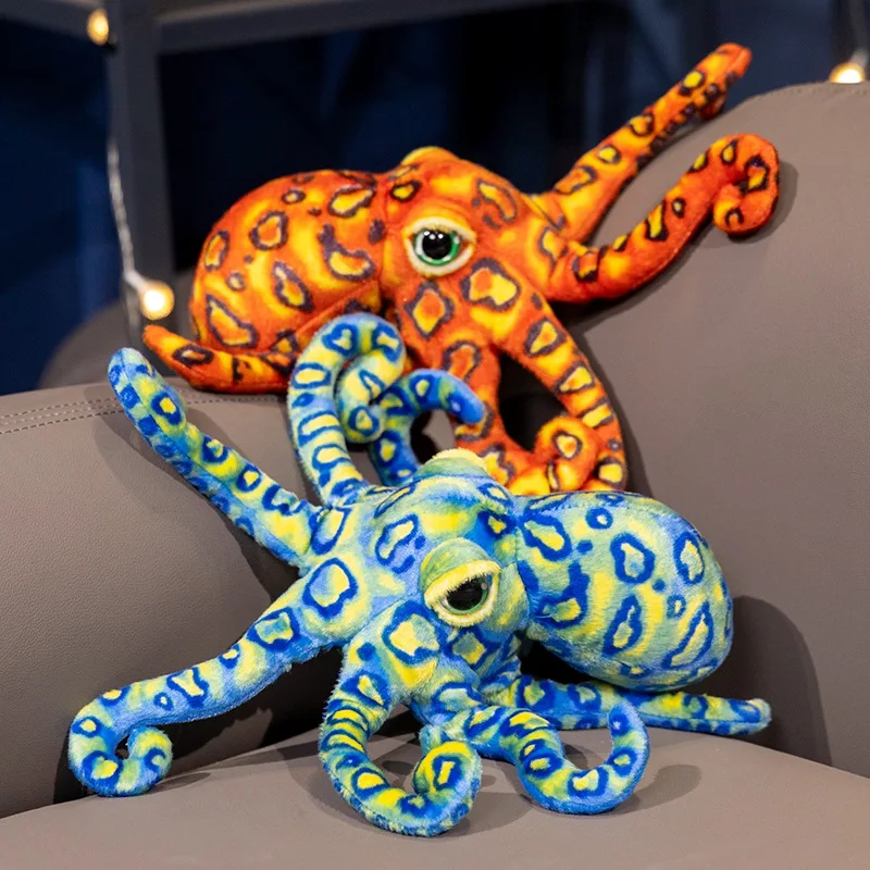 Imitation Leopard Octopus Plush Toys Lovely Cartoon Sea Animals Soft Stuffed Dolls Artifical Octopus Plushie Toys