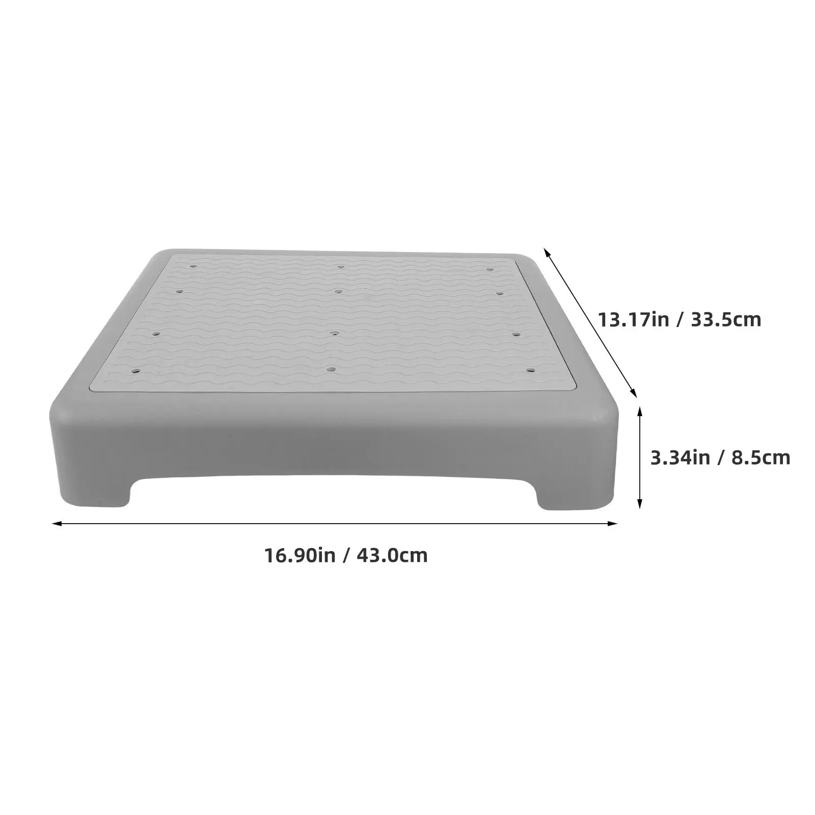 Non-Slip Bathroom Step Stool for Seniors Wide Platform Shower Stool Seat Fall Prevention Mobility Aid Tub Transfer Car Entry
