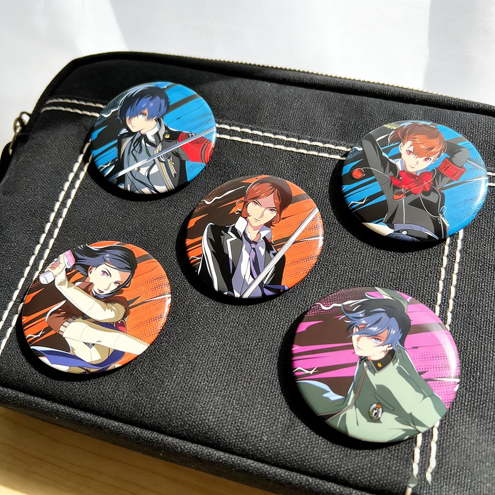 Interesting Pattern Badge Brooch, Hot 1Pc Persona 3 Game Brooches P3/5 Shin Takeba Megami Yuuki Tensei Makoto Yukari Cosplay Bad