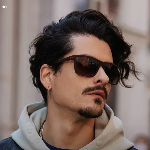 Imagen 2 del producto Gafas de sol polarizadas cuadradas para hombre y mujer, lentes Retro para deportes al aire libre, pesca, resistentes a los rayos UV, UV400