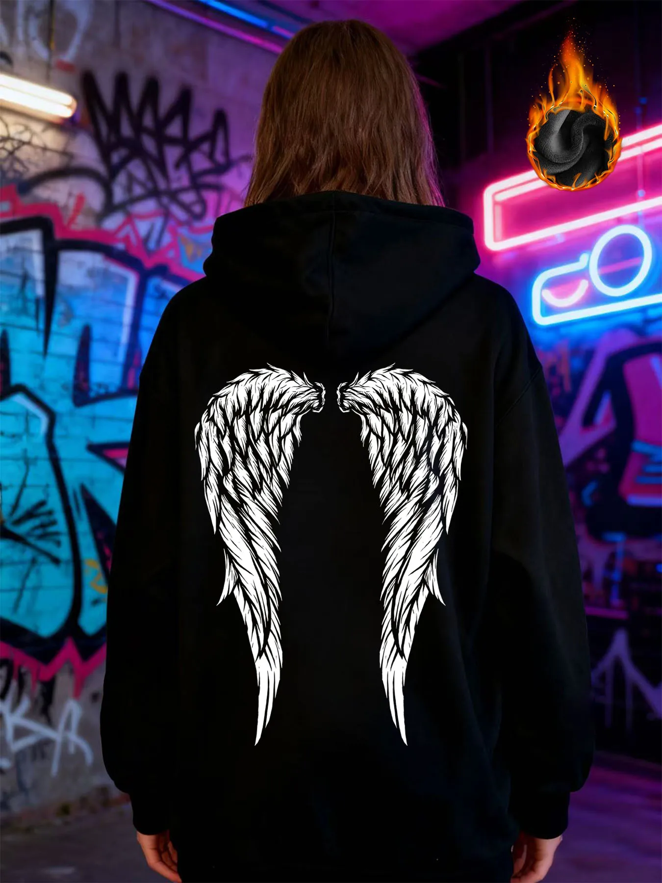 

Зимняя куртка Y2k с готическим принтом, толстая тяжелая бархатная черная куртка на молнии с капюшоном, тонкая темпераментная женская куртка в повседневном стиле для ленивых поездок на работу