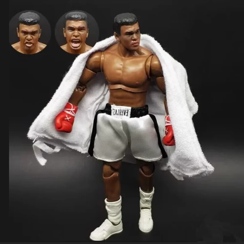 Storm Toys Muhammad Ali Boxer Champion, Figura Coleccionable de Tres Cabezas con Ropa Real
