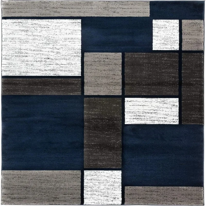 Navy Contemporary Modern Area Rug 7' 10