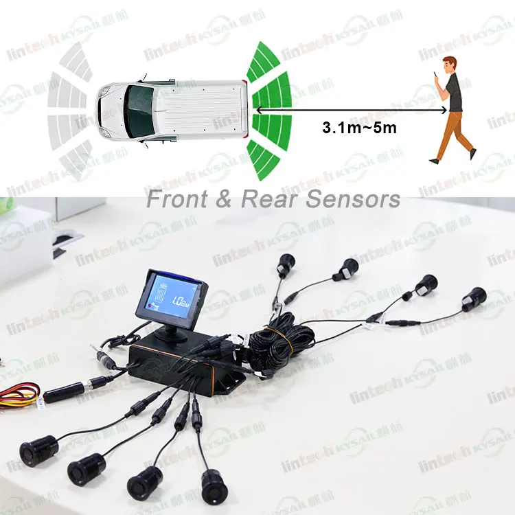 Auto Park Sensor 26mm Buzzer Distancia Sensor Rear View Reversing 8 Radar Assistant Front And Rear Sensor Car Parking