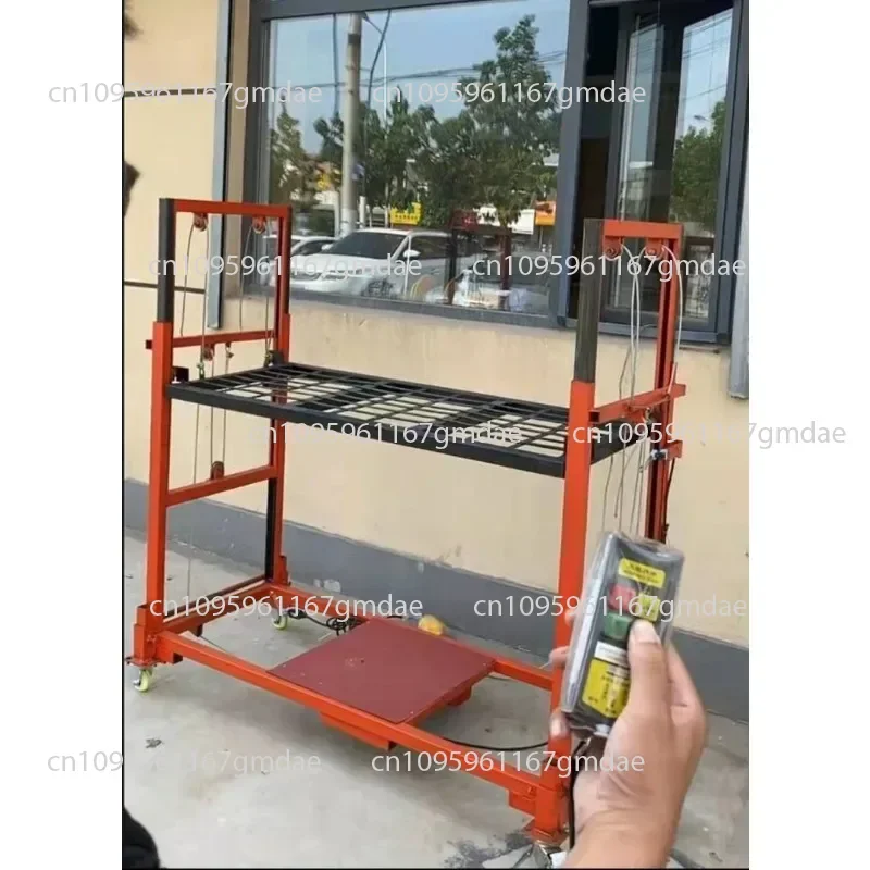 2～8メートル電動昇降足場、耐荷重500KG、折りたたみ式移動リモコン付き建設現場用リフト