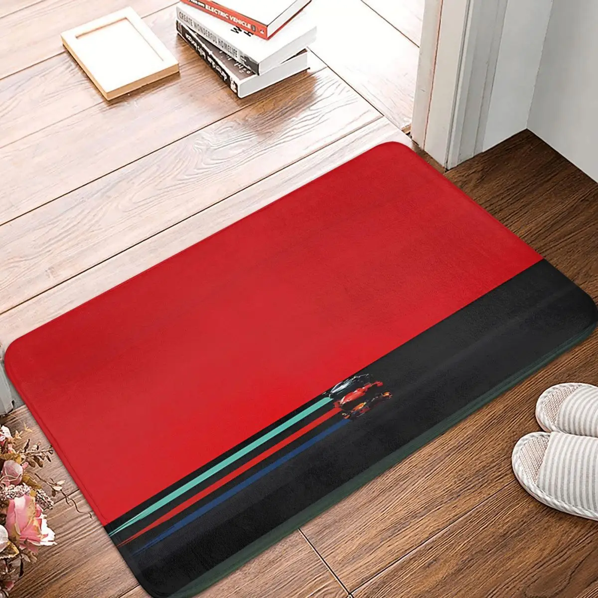 Battle Of The Hybrid Era Abstract Art Wide Red Version F1 Non-slip Doormat Carpet Living Room Kitchen Mat Prayer Indoor Modern