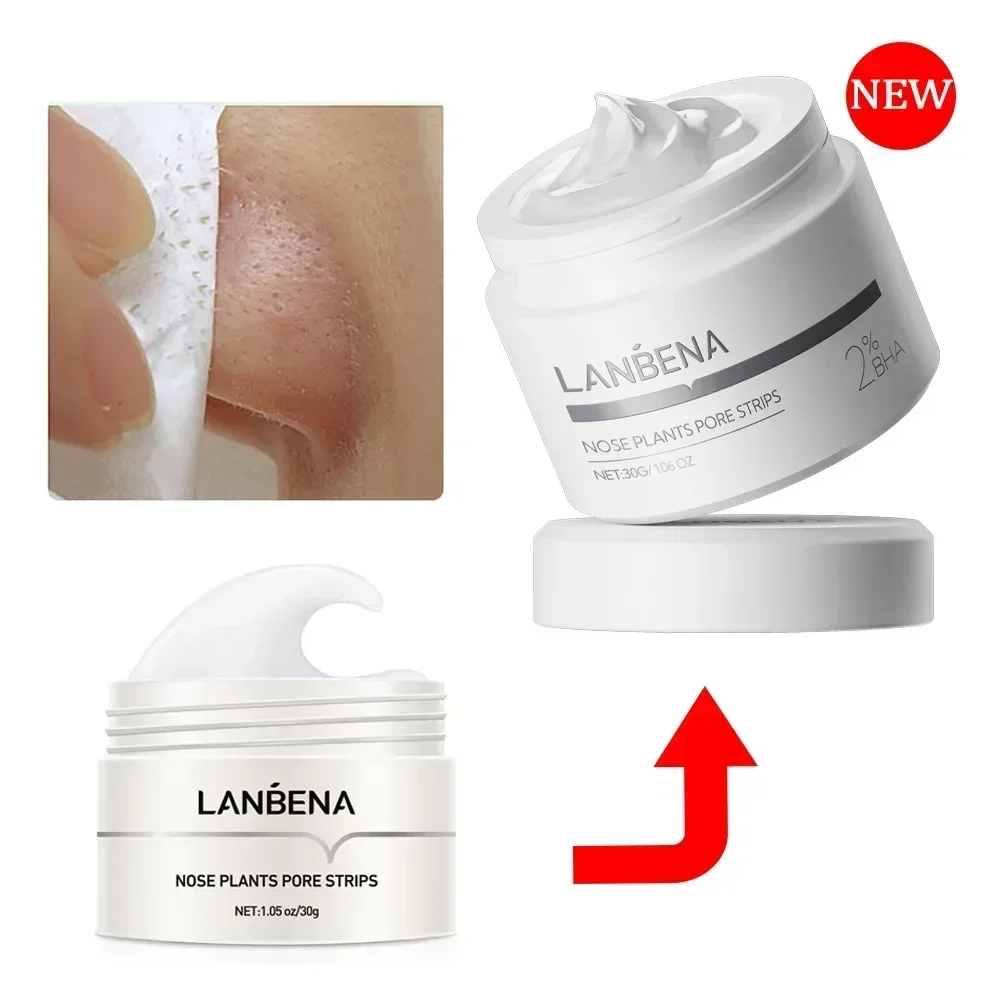 LANBENA Blackhead Removing Nose Strips and Pore Minimizing Serum Set Nose Mask
