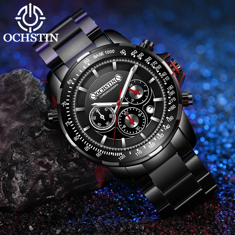 

OCHSTIN Hot Model 2024 Simple Hundreds of Voyager Series Waterproof Wristwatch Multifunction Quartz Movement Men's Quartz Watch