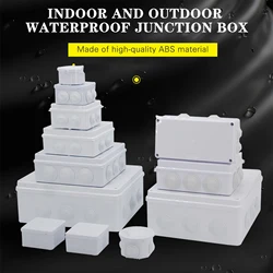 Waterproof Junction Box ABS Electrical Box Indoor Outdoor Cable Connector Plastic Waterproof Box Easy Installation