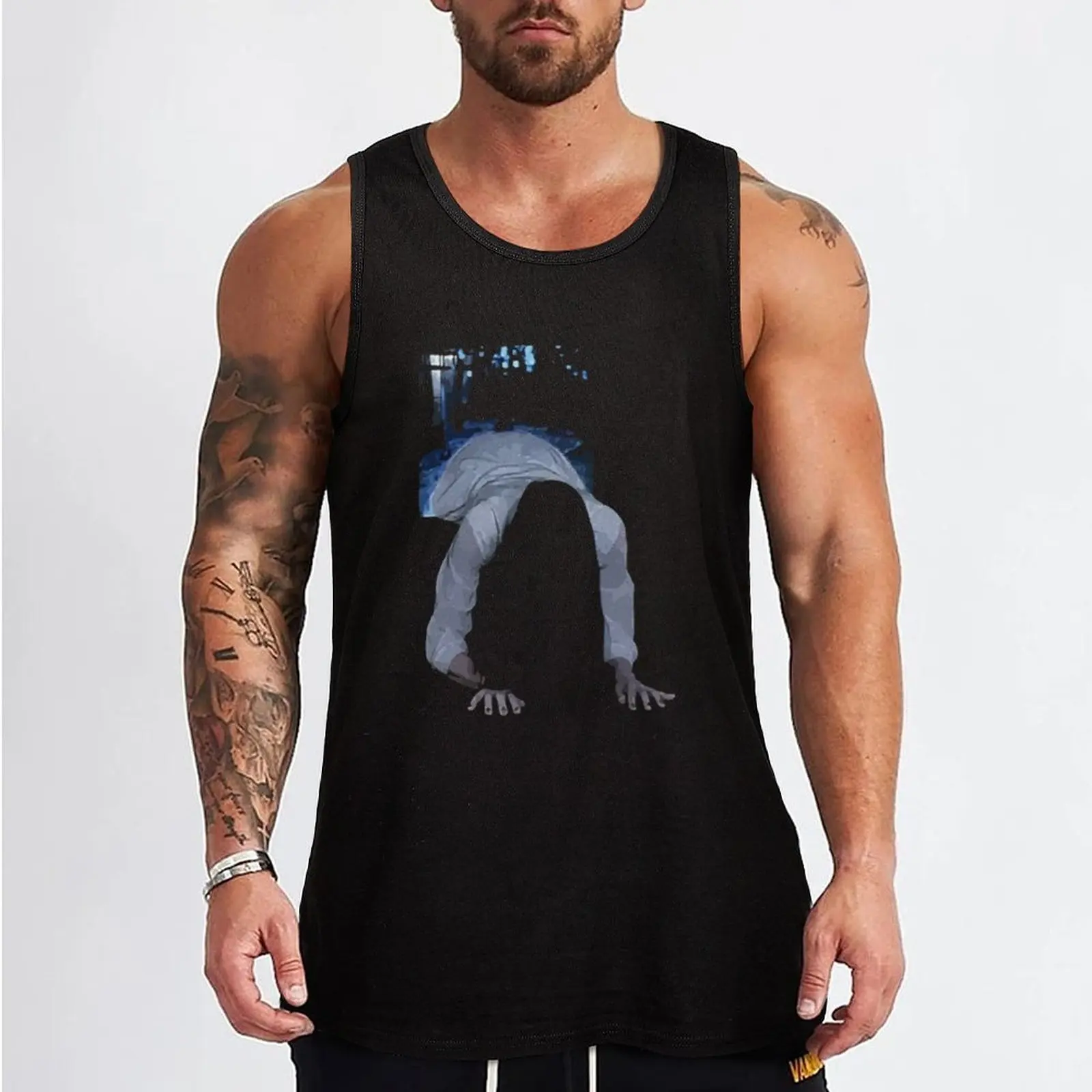 Sadako Tank Top Men's cotton t-shirt tops sleeveless gym shirts male