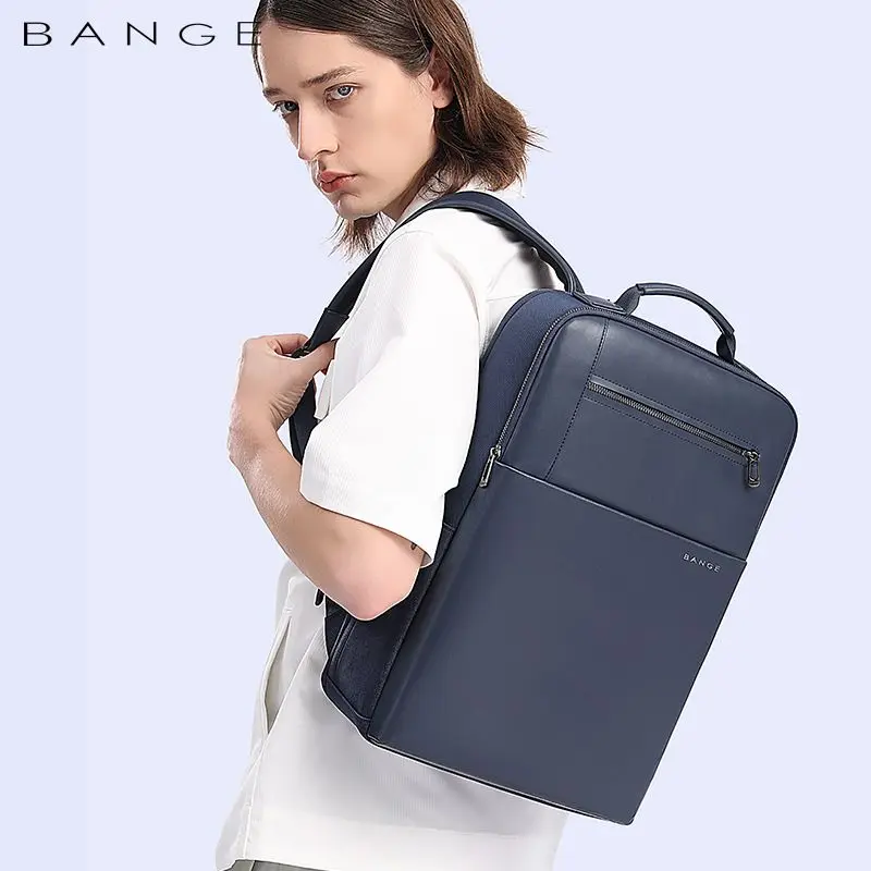 Bange 2024 Business Backpack Men Fashion 15.6 in Laptop Backpack Work Man Bag Unisex Black Male Backpack Mochila Waterproof