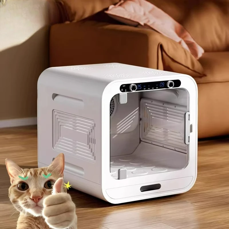 Professional 72L Pet Dryer Box for Cats & Dogs Quiet 40dB Drying Auto Temp & Humidity Control Made of Durable Plastic
