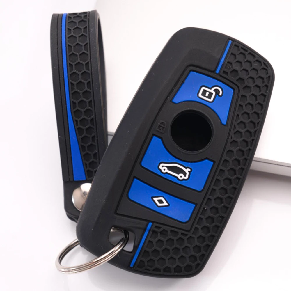 Silicone Key Cover With Chain For BMW 1 Series 2 Series 3 Series 4 Series 5 Series 6 Series 7 Series X1 X3 X4 X5 X6 Z4 Premium
