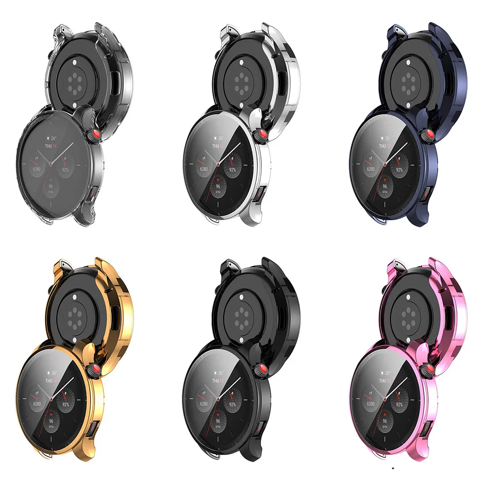 Electroplated TPU Protective Case For Huami Amazfit GTR 4/GTR 4 Pro Full Screen Protector Shell Cover