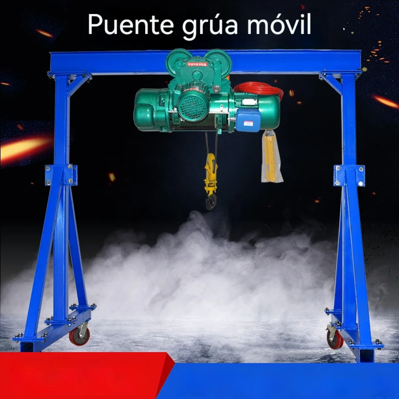 Mobile Gantry Frame Crane Small Overhead Crane Construction Site Simple Hoist Frame Gantry Transportation Equipment JT40