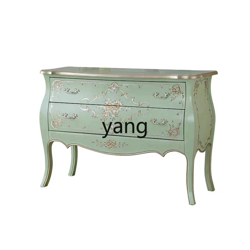 

ZX painted two buckets medieval American storage cabinet bed and breakfast living room bedroom decoration cabinet