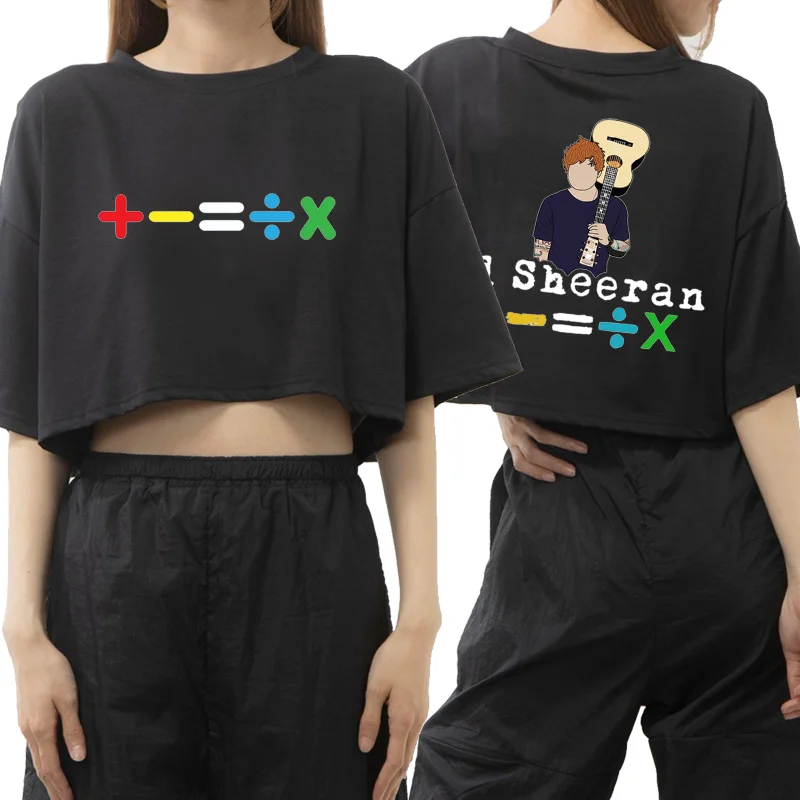 New Fashion ED Sheeran Graphic T-Shirt Women's Summer Cool ED Sheeran Short T-Shirt Sexy Revealing Shirt Womens